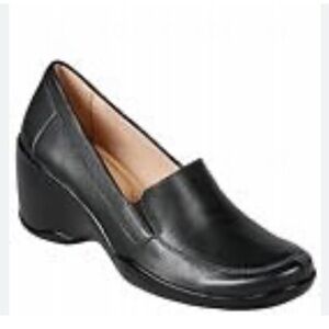 Naturalizer Women's Legacy Black Wedge Loafers Size 10WW